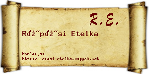 Répási Etelka névjegykártya